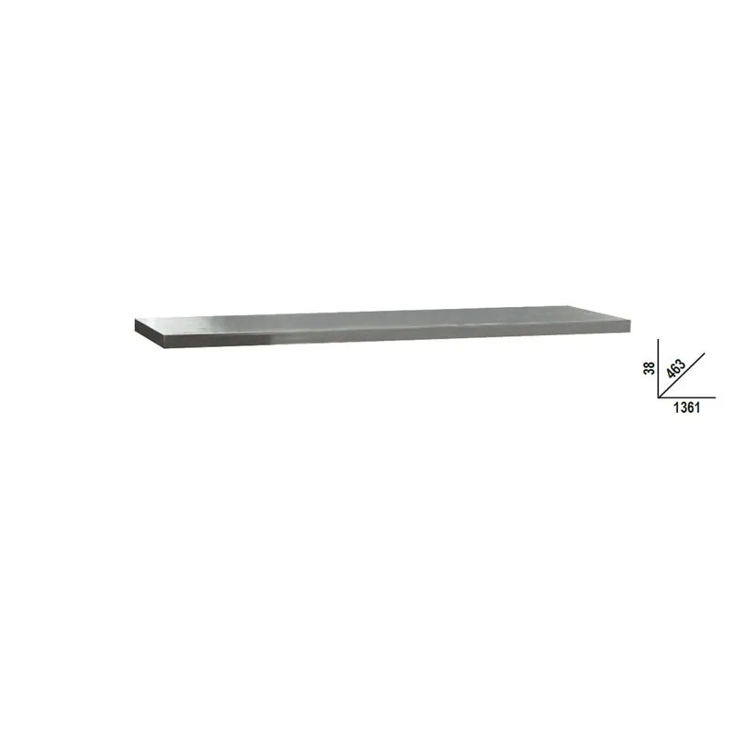 Beta C45PX/2-1,3MT - Piano di lavoro in MDF rivestito in acciaio inossidabile d